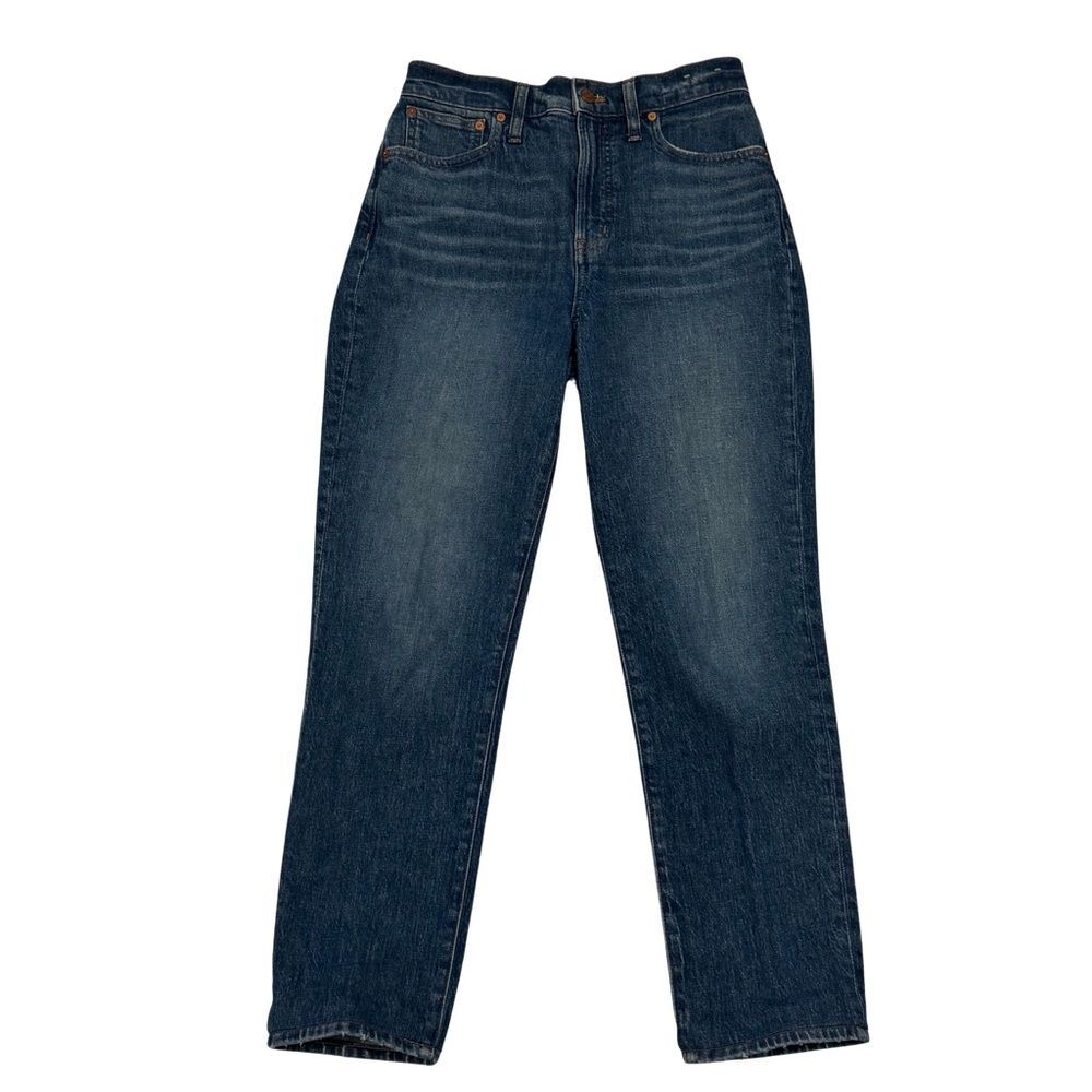 Madewell Perfect Vintage Jean Sz 28 High Rise Taper Dark Wash Altered Waist